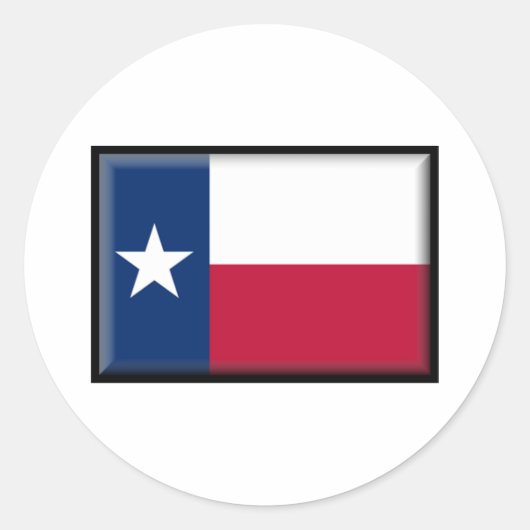 Sticker Rond Drapeau du Texas (Devant)
