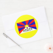 Sticker Rond Drapeau du Tibet (Enveloppe)