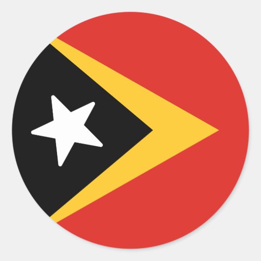 Sticker Rond Drapeau du Timor-Leste (Devant)