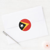 Sticker Rond Drapeau du Timor-Leste (Enveloppe)