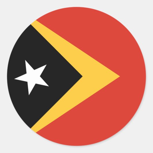 Sticker Rond Drapeau du Timor oriental (Devant)