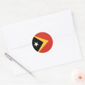 Sticker Rond Drapeau du Timor oriental (Enveloppe)