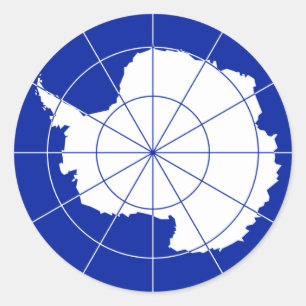 Sticker Rond Drapeau du Traité sur l'Antarctique