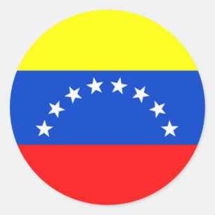Sticker Rond Drapeau du Venezuela