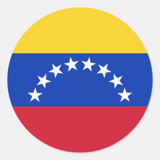 Sticker Rond Drapeau du Venezuela (Devant)