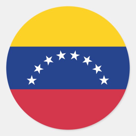 Sticker Rond Drapeau du Venezuela (Devant)
