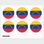 Sticker Rond Drapeau du Venezuela (Feuille)
