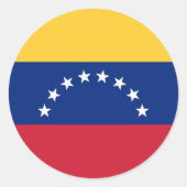 Sticker Rond Drapeau du Venezuela (Devant)