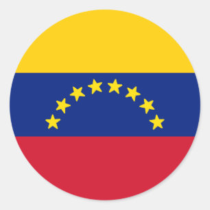 Sticker Rond Drapeau du Venezuela