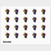 Sticker Rond Drapeau du Venezuela (Feuille)