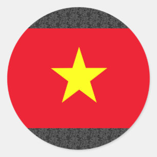 Sticker Rond Drapeau du Vietnam