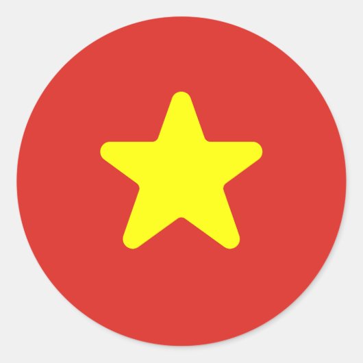Sticker Rond Drapeau du Vietnam (Devant)