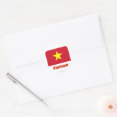 Sticker Rond Drapeau du Vietnam avec nom (Enveloppe)