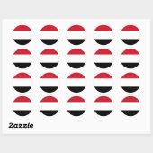 Sticker Rond Drapeau du Yémen (Feuille)