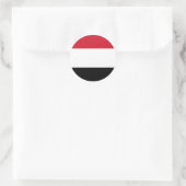Sticker Rond Drapeau du Yémen (Sac)
