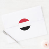 Sticker Rond Drapeau du Yémen (Enveloppe)