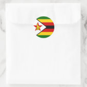 Sticker Rond Drapeau du Zimbabwe (Sac)