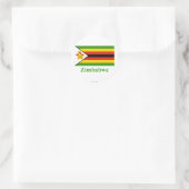Sticker Rond Drapeau du Zimbabwe avec nom (Sac)