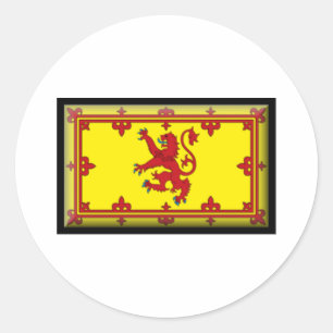 Sticker Rond Drapeau écossais