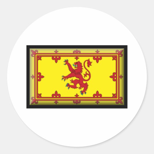 Sticker Rond Drapeau écossais (Devant)