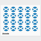 Sticker Rond Drapeau écossais (Feuille)