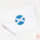 Sticker Rond Drapeau écossais (Enveloppe)
