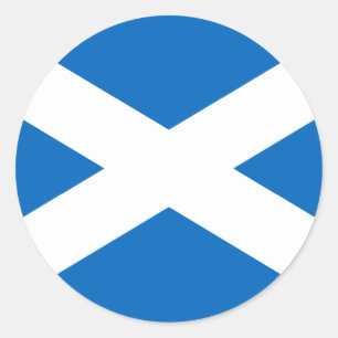 Sticker Rond Drapeau écossais