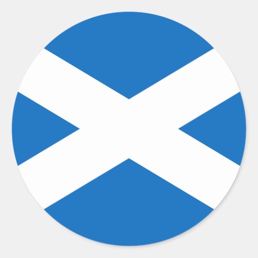 Sticker Rond Drapeau écossais (Devant)