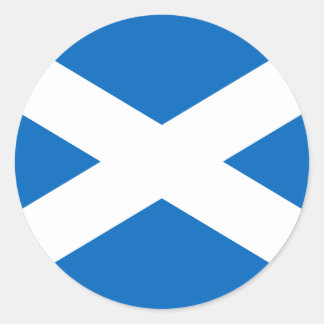 Sticker Rond Drapeau écossais