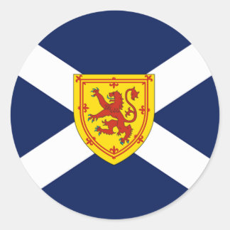 Sticker Rond Drapeau écossais