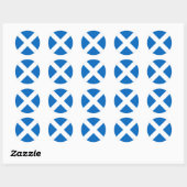 Sticker Rond Drapeau écossais (Feuille)