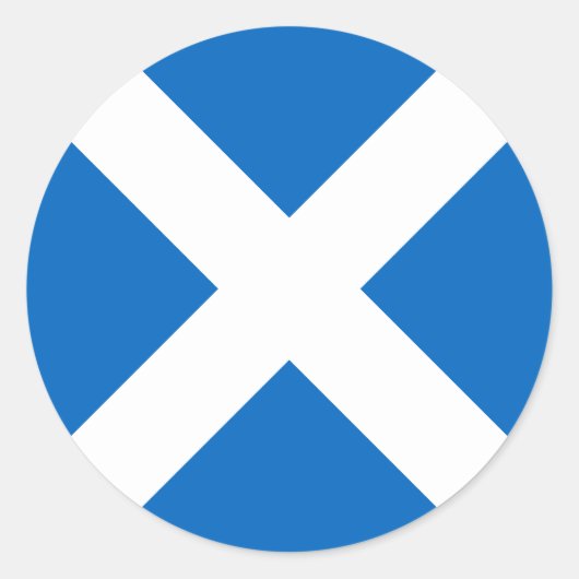 Sticker Rond Drapeau écossais (Devant)