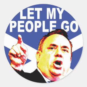 Sticker Rond Drapeau écossais avec Alex Salmond