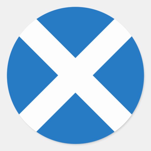 Sticker Rond Drapeau écossais - Drapeau écossais souvenir (Devant)
