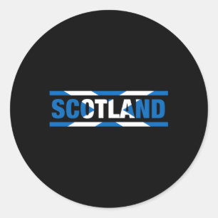 Sticker Rond Drapeau Écossais Le Laisser Dans Mon Adn Écossais