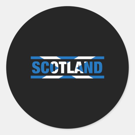 Sticker Rond Drapeau Écossais Le Laisser Dans Mon Adn Écossais (Devant)