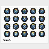 Sticker Rond Drapeau écossais Lion King (Feuille)