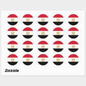 Sticker Rond Drapeau Égypte (Feuille)