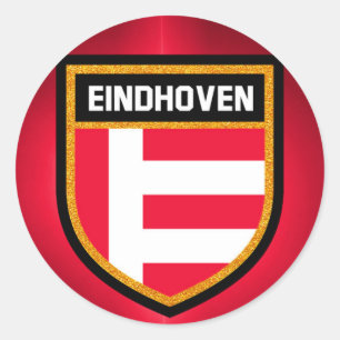 Sticker Rond Drapeau Eindhoven