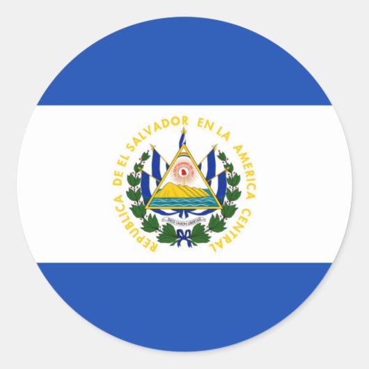 Sticker rond Drapeau El Salvador (Devant)