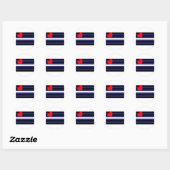 STICKER ROND DRAPEAU EN CUIR ORIGINAL (Feuille)