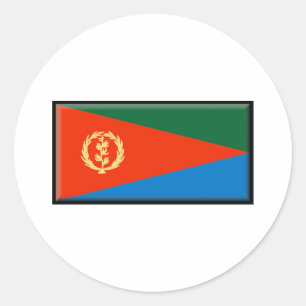 Sticker Rond Drapeau Érythrée