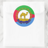 Sticker Rond Drapeau érythréen et Emblème national, Drapeau de (Sac)