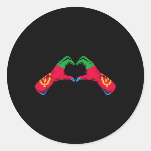 Sticker Rond Drapeau érythréen He (Devant)
