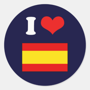 Sticker Rond Drapeau Espagne