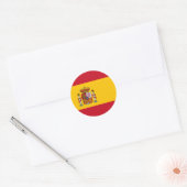 Sticker Rond Drapeau Espagne (Enveloppe)