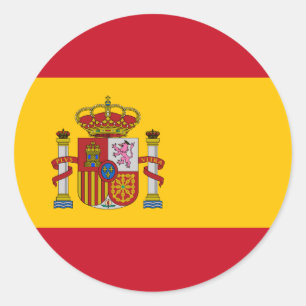 Sticker Rond Drapeau Espagne
