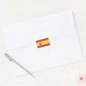 Sticker Rond Drapeau Espagne (Enveloppe)