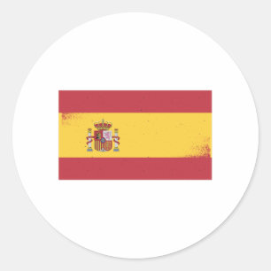 Sticker Rond Drapeau Espagne