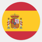 Sticker Rond Drapeau Espagne (Devant)